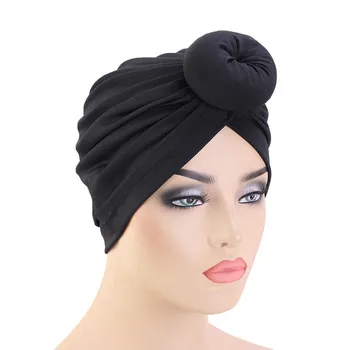 Móda Moslimských Šišku Turban Čiapok Pre Ženy, Jednofarebné Šatku Klobúk Hidžáb Femme Musulman Headwrap Úsek Vnútorné Hijabs Turbante