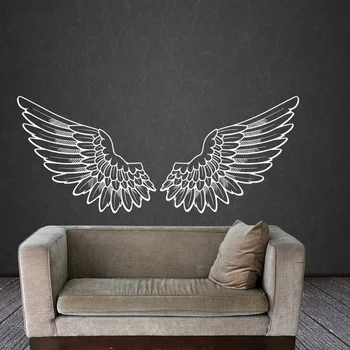 Anjelské Krídla Na Stenu Odtlačkový Vinylové Nálepky, Nálepky Vták Boh Veľké Krídla Home Decor Art Nástenné Spálňa Koľaji Škôlky, Obývacia Izba A4-025