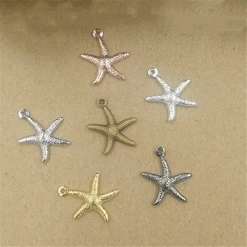 50pcs/veľa 15x18mm Hviezdice Kúzlo Vintage Sea Star Charms Fit Náramky, Náhrdelník DIY Šperky Robiť