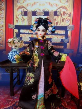 1/6 Starovekej Čínskej Princeznej Bábika Ručne maľované Tvár Qing Dynastie Royal Concubine Bábiky Orientálna BJD Dievča Bábiku Dary