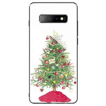 Nový Rok, Vianoce Tvrdeného Skla Telefón puzdro pre Samsung Galaxy S20 Ultra S10 + S8 S9 S7 Okraji Poznámka 8 9 10 Plus Lite