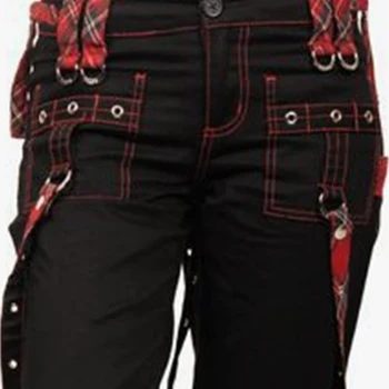 Nové Safari Štýl Gothic Cargo Nohavice Ženy Čierna Vysoký Pás Vrecko Plné Dĺžka Nohavice Streetwear Dámske Joggers Tepláky D30