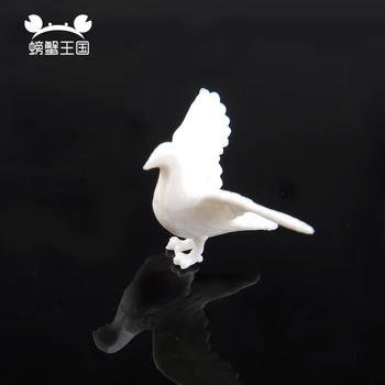 20pcs Malý obrázok Hračky plastové Vtákov biela holubica 1:25 G 1:75 OO rozsahu železničnej modelovanie