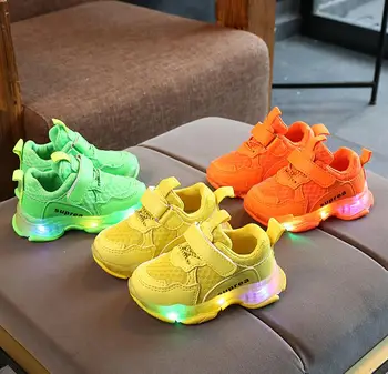 Móda deti ležérne topánky Svetelný Tenisky žiariace osvetlené deti športové topánky deti s led svetlo, až tenisky pre chlapcov