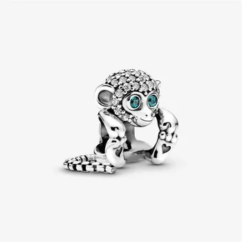 925 Sterling Silver Malý Opice Kúzlo Fit Pôvodné Pandora Náramok&Náramok, Takže Fashion, DIY Šperky Pre Ženy