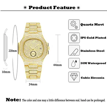 Patek Hodinky, Luxusné Značky Pánske Quartz Hodinky platinované Športové Hodinky Hardlex 30 M Vodotesný Nehrdzavejúcej Ocele Muž Náramkové hodinky
