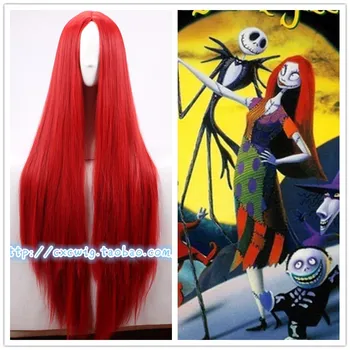 Inhumans ženy Medusa cosplay červená parochňu dlhé rovné červené vlasy nočná mora Pred Vianocami Sally parochňu vlasy kostýmy