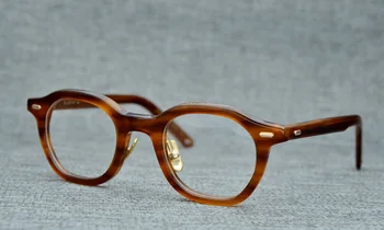 LKK Hand-made žiarenia-dôkaz počítač okuliare pre mužov a ženy, malé retro-tvár okuliare dioptrické okuliare