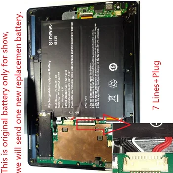 Nová Batéria pre Irbis NB125 NB211 Tablet PC Lítium Polymérová Nabíjateľná Náhradný Akumulátor 7.4 V/7.6 V 7 Riadkov+Konektor