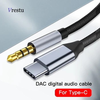 Nový USB C Typ C do 3.5 mm Aux Audio Kábel, Adaptér Jack 3.5 USB-C Samec Konektor Typu c Slúchadlá Cabel pre Huawei Xiao 10 LG