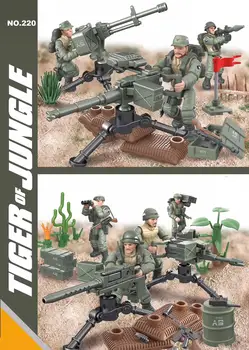 1:35 rozsahu 1965 Vietnam svetovej vojne, vojenské Bitky Ia Drang armády akčné figúrky mega blok ww2 zbraň tehly hračky