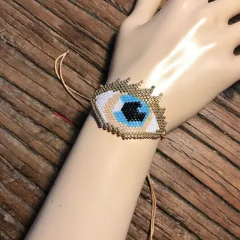 SHINUSBOHO Šperky Delicas Korálky s Strapec pulseras Ženy Miyuki Blue Eye Náramok pre Mužov Bileklik accesorios mujer