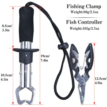 Sougayilang Nové Nerezové Rybárske Grip Set Control + Multifunkčné Vonkajšie Rybárske Kliešte Ryby Riešiť Ryby, Pera Uchopovač Nastaviť