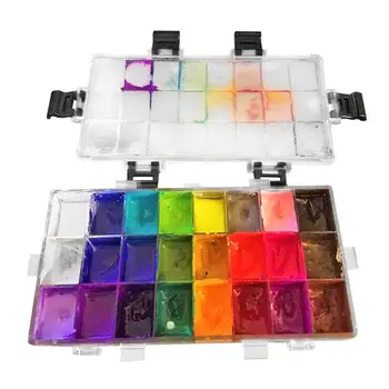 24/36 Mriežky Akvarel Hydratačné Maliarske Palety Nepresakuje Farby Palety Úložný Box Papiernictvo Kreslenie Dodávky