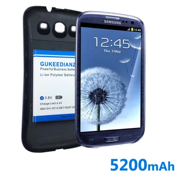 EB-L1G6LLU OEM Nové Vysoko Kvalitné Mobilné Telefónne Batérie 5200mAh Pre Samsung Galaxy S3 SIII i9300 S 3 III + Batery Zadné Dvere Prípade