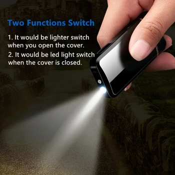 LED Svetlo USB Elektrický Zapaľovač Vetru Flameless Dual Arc Cigaretový Zapaľovač Módne Gadgets Fajčenie Príslušenstvo Plazma Ľahšie