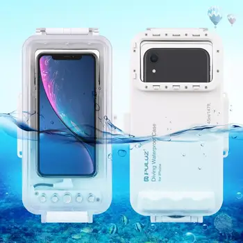 PULUZ pre iPhone 11 Potápanie Prípade 45m Vodotesné púzdro Foto Video, Pričom Podvodné Šnorchlovanie Kryt iOS 13.0 alebo Vyššie Verzie