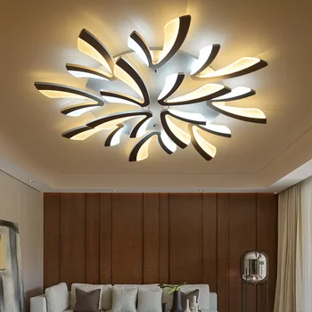 Moderné Led Luster Pre Obývacej Izby, Spálne, Jedálne, Stropné LED Luster Osvetlenie Black&White Svietidlá