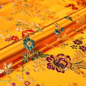 Kvet tkaniny brocade, žakárové vzor tkaniny pre šitie cheongsam a kimono materiál pre DIY