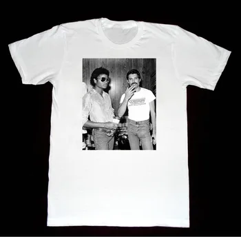 Najnovšie 2019 pánskej Módy Tlače T-Shirt Mužov Letné Štýl Michael Jackson & Freddie Mercury T Shirt Pop Lgbt Zábavné Vytlačiť T-Shirt