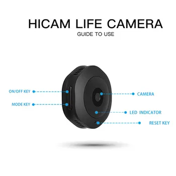 H6 Wifi Mikro Kamera Noc Verzia Mini Akčné Kamery, Snímača Pohybu Videokamera Hlas, Video DV Rekordér DVR Malá Kamera