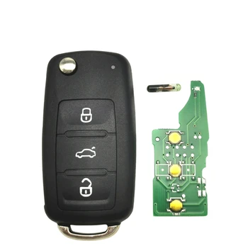 Datong World Auto Remote Pre VW Volkswagen FCC ID 5KO837202AD 434 Mhz ID48 Čip Auto Inteligentné Diaľkové Ovládanie Vymeniť Auto Kľúč