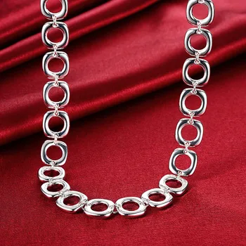TN249 Najlepšiu Kvalitu 925 Sterling Silver námestie unisex dizajn náhrdelník pre Svadobné Šperky