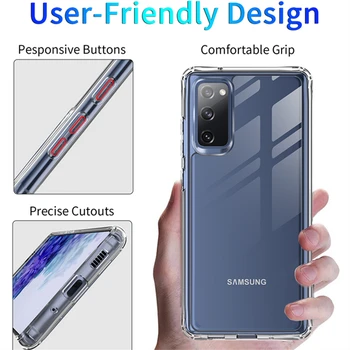 Transparentné vysoko Kvalitné Akrylové Telefón Taška pre Samsung Galaxy S20 FE 5G S10 Plus Poznámka: 20 10 Ultra Tenké Zadný Kryt Prípade