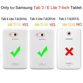 Ťažké Brnenie obal Pre Samsung Galaxy Tab 3 7.0 Lite T110 T111 7,0 palcový Kryt Pre Samsung Tab E Lite 7 SM-T113 T116 Prípade+Film+Pero