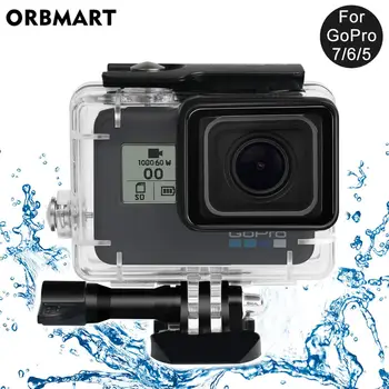45M Vodotesné púzdro puzdro pre GoPro Hero 5 6 7 Black Potápanie Ochranné Underwater Dive Kryt pre Go Pro Filtračné Vrecko na Príslušenstvo