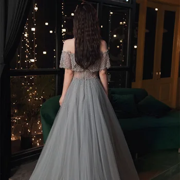 Elegantné Večerné Šaty Dlhé 2020 Flitrami Riadok Formálnej Strany Dlhé Šaty Prom Šaty Vestido De Festa Plus Veľkosť 3XL