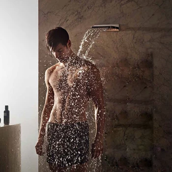 Nástenné Nainštalovať Sprcha Kohútik Zrážok Sprcha Hlavu ABS Plast Kúpeľňa Showerhead 200*130 mm Jednej Hlavy na Šetrenie Vody