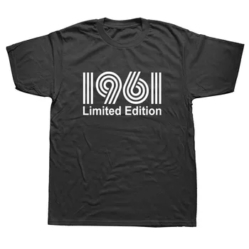 1961 Limitovaná Edícia Vtipné Grafické T-Shirt Pánske Letné Štýl Módy Krátke Rukávy Nadrozmerné Streetwear, T Košele