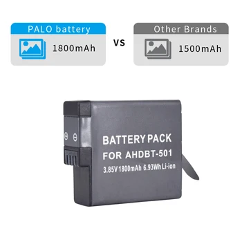 2 ks 1800mAh batériu pre GoPro Hero5 hero6 black batériu pre GoPro hero 5 6 Hero5 AHDBT 501 batérie