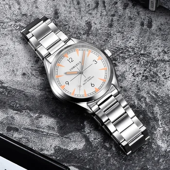 Luxusný top značky Corgeut 41mm Muž hodiny Miyota Automatické relogio masculino plnej ocele Mechanické Zafírové Sklo mužov náramkové hodinky