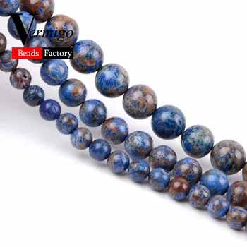 Prírodné Kamene Modrá Charoite Voľné Korálky Pre Beadwork Šperky, Takže 6 8 10 mm Okrúhle Korálky Fit Diy Náramok, Náhrdelník Šperky