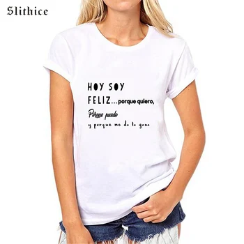 Slithice Módne španielskom Štýle List Vytlačiť T-shirts Ženy Krátky Rukáv Bežné Bavlnené Letné žena tričko top biela čierna