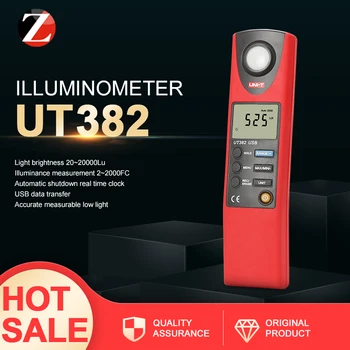 Pôvodné JEDNOTKY UT382 LCD Displej Digitálny Lux Meter Svetlo Meter Luxmeter Tester Illuminometer Fotometer UT382 Na Sklade