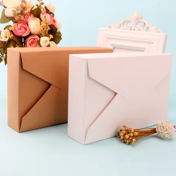 Hnedé a Biele Obálky Box Darčeka Obaly na Cukríky, Cukríky, Papierové Krabice pre Cookie Predstavuje Obal Caixa