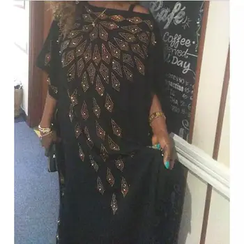 Nové Africké Diamond dlho Dashiki Veľké Letné Čierne Šaty Pre Lady Afriky oblečenie 100#