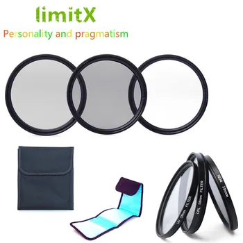 LimitX Príslušenstvo 43mm UV CPL ŽÚ4 Filter kit & Prípade Držiak pre Fujifilm X-E3 XE3 s XF23mmF2 R WR objektív Fotoaparátu