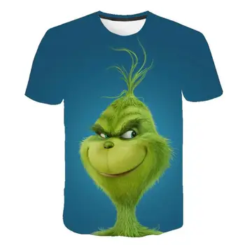 Letné nové zelené Grouch film 3D tlač T-shirt detské malej veľkosti roztomilý chlapec dievča T-shirt polyester