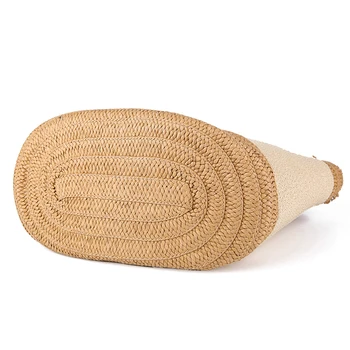 Luxusné nové žien pastoračnej veterné trávy tkané taška tkané pletená taška košík, taška na rameno Messenger kabelky dámske náramkové taška