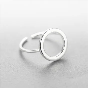 MloveAcc 925 Sterling Silver Kolo Kruhu Otvoriť Prstene pre Ženy Osobnosti Jednoduchý Štýl Lady Šterlingov Strieborné Prstene, Šperky