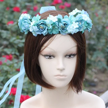 Nevesta Ženy Ruže Kvet Koruny Hairband Svadobný Kvet hlavový most Headdress kvet dievča hlavu veniec Vlasy Príslušenstvo