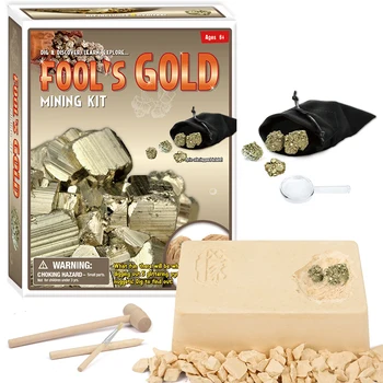 Vzdelávacie hračky cezhraničnej detí archeologické výskumy hračky Príručka DIY výskumy archeologické zlato, železná ruda hračka s