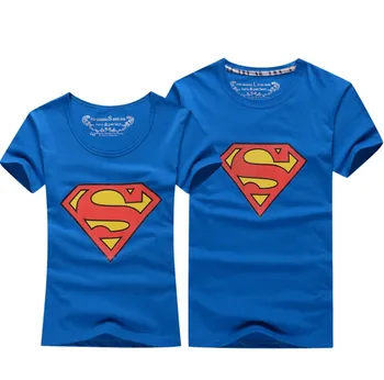 Superman Tričko Milovníkov oblečenie Žien a Mužov O bežné krku krátky rukáv t-shirts pár tričko pre milovníkov T-shirt pár tričko