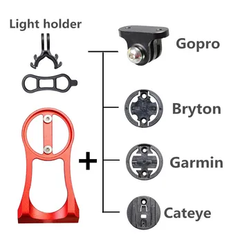 3 v 1, Cyklistické počítače Mount Držiak Svetlometu Svorka Riadidlá Bike Rozšírenie Adaptér Držiak pre GARMIN Edge GPS pre Gopro Hero