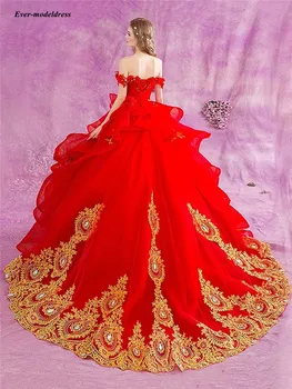 Luxusné Princezná Mimo Ramenný Plesové Šaty, Quinceanera Šaty 2020 Appliques Korálkové Korzet Sweet 16 Šaty Vestidos De 15 Años