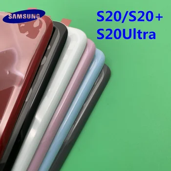 Pôvodný Pre Samsung Galaxy S20 S20+ Plus/Ultra Späť Kryt Batérie Zadné Skla Dverí na Bývanie Prípade, že nie je fotoaparát, objektív S lepidlo